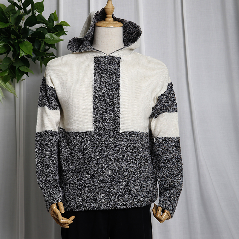 Men's sweater with hoodie
