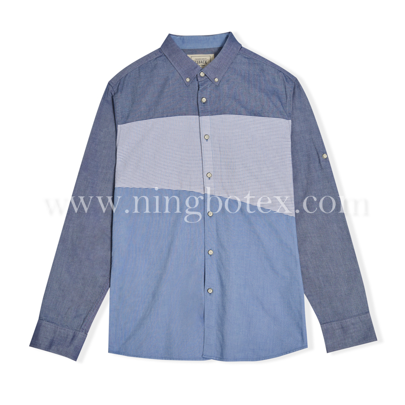 Mens Patch Long Sleeved Shirt TW022