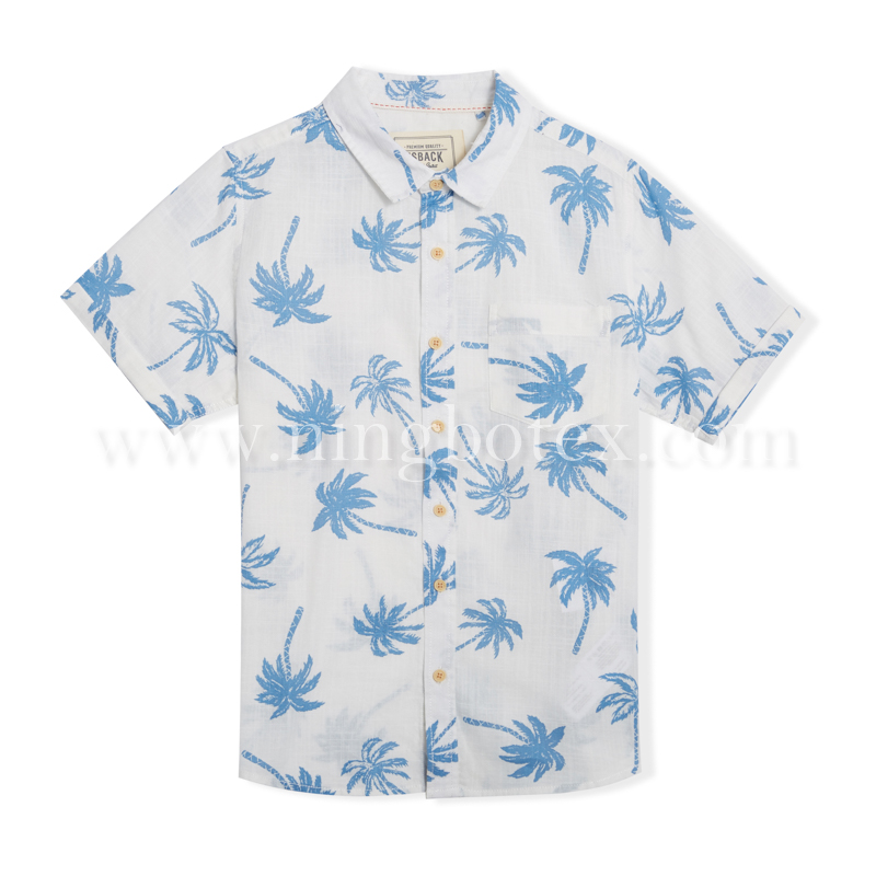 Boys S/S AOP Casual Shirt