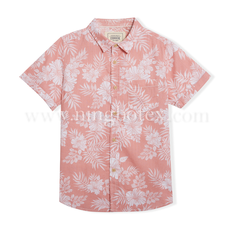 Boys S/S AOP Casual Shirt