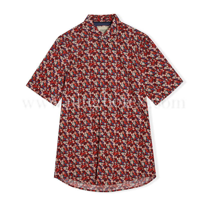 Mens S/S AOP Casual Shirt