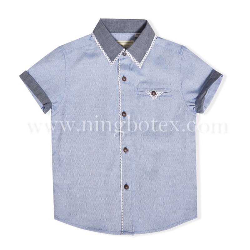 Boys S/S Dobby Fashion Shirt