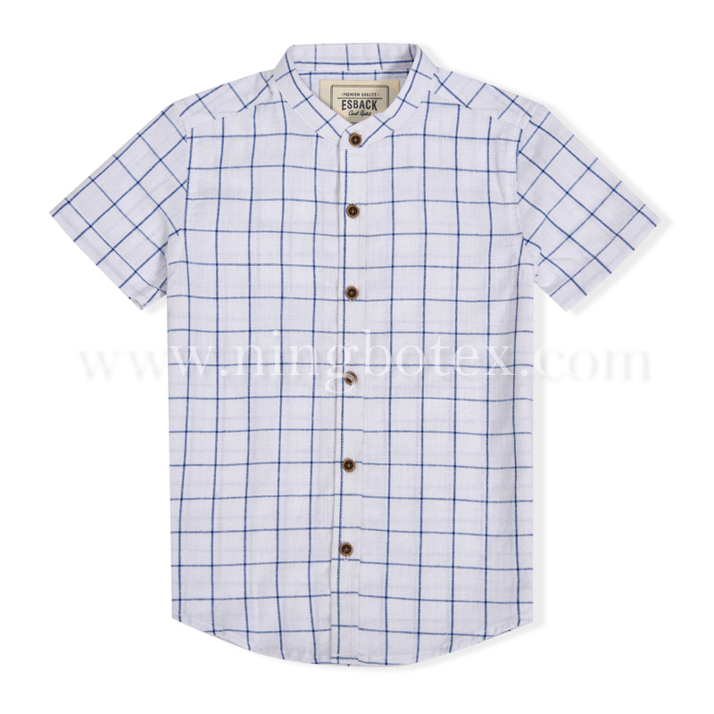 Boys S/S Cotton Slub Casual Shirt