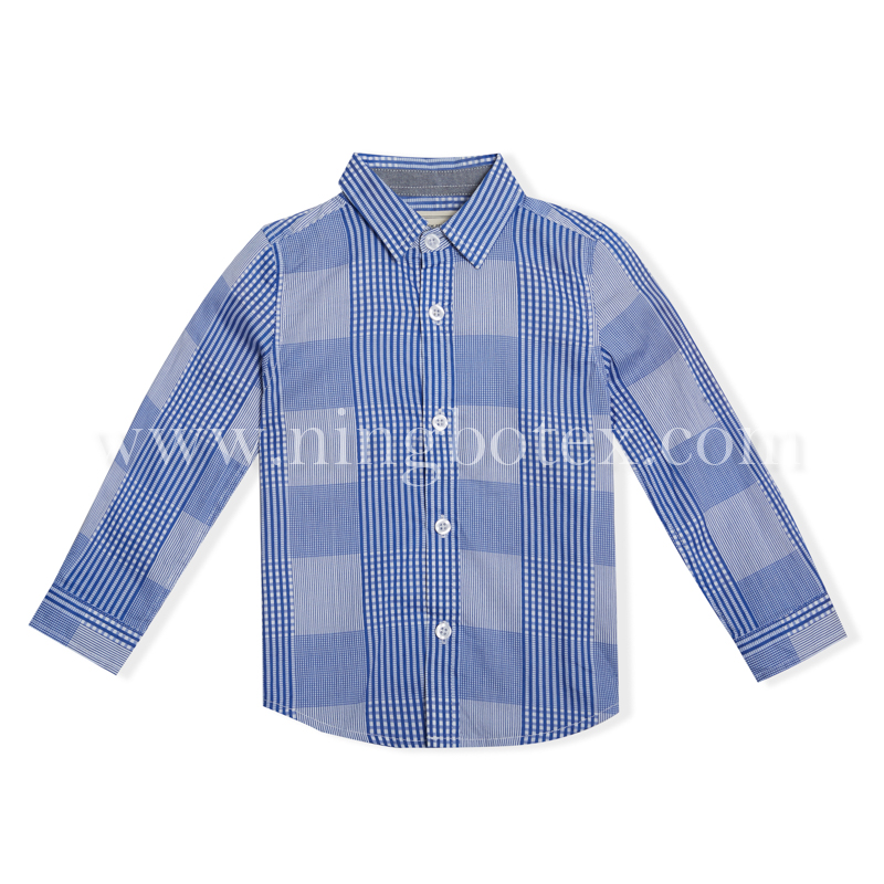 Boys L/S Print stripe Casual Shirt