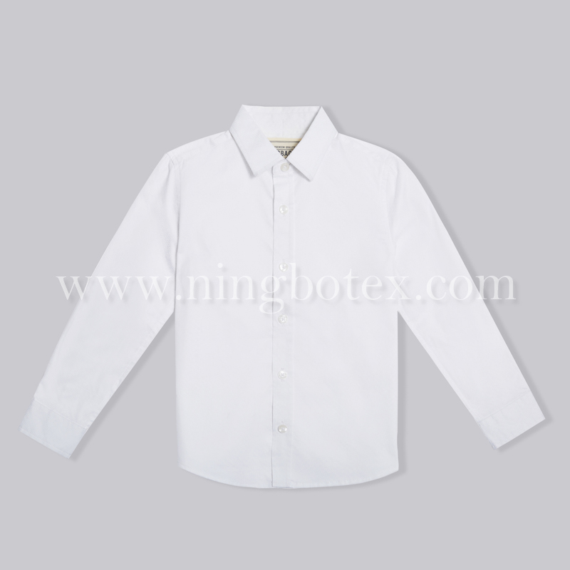 Boys L/S Solid Oxford Casual Shirt