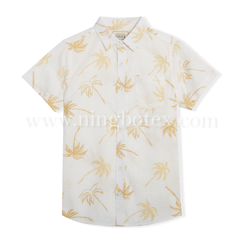 Boys S/S AOP Casual Shirt