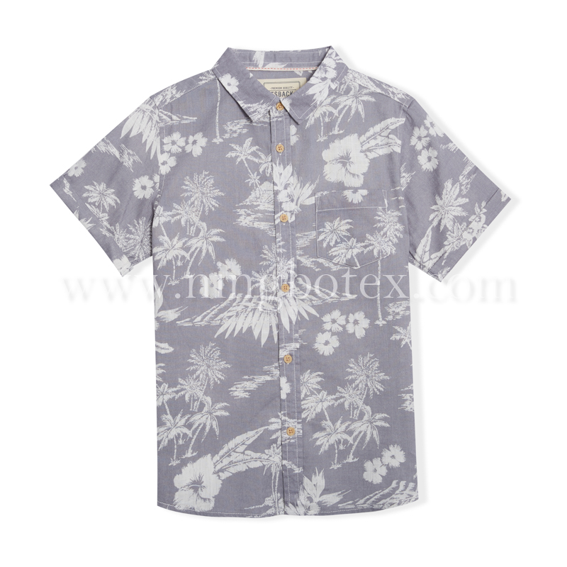 Boys S/S AOP Casual Shirt