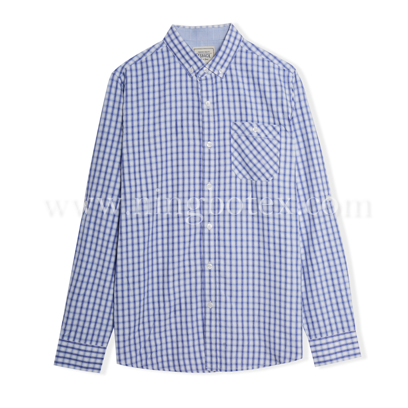 Mens LS Shirt Cross Dying Check