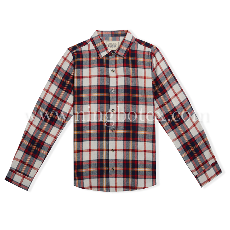 Boys Senior L/S Cotton Flannel Shirt