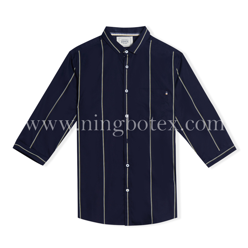 Mens LS Shirt Y/D Stripe