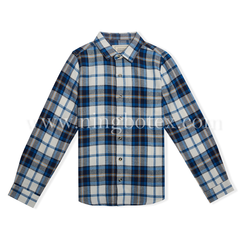 Boys Senior L/S Cotton Flannel Shirt