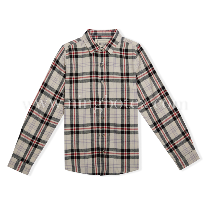 Boys Senior L/S Cotton Flannel Shirt