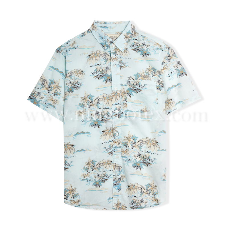 Mens SS Shirt Vacation AOP Cotton