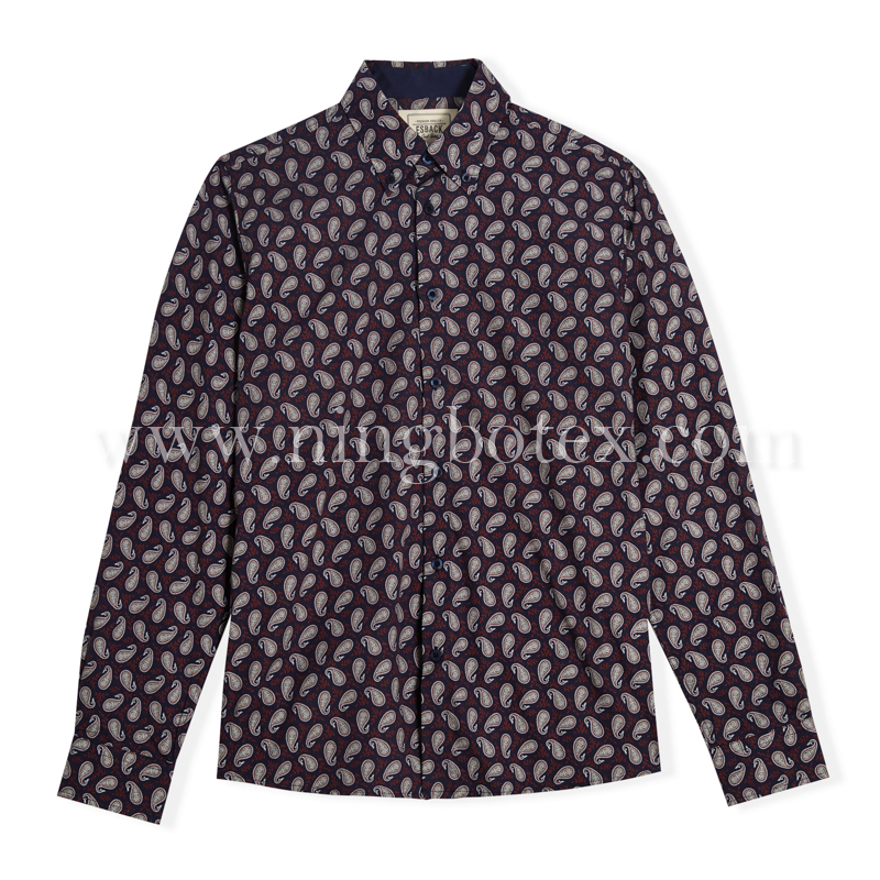 Mens LS Shirt Print Amoeba TW035