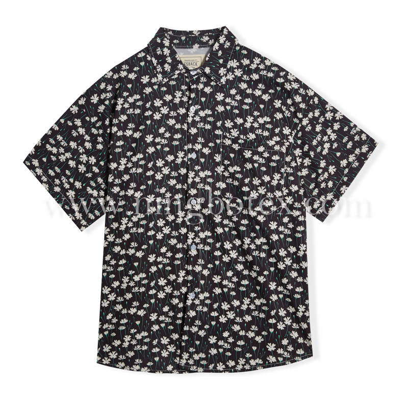 Mens SS Shirt Peached Print TW055