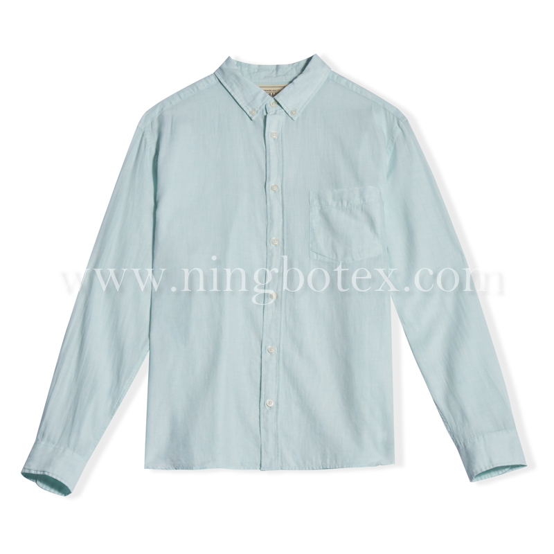 Mens LS Shirt Cotton Print TW068