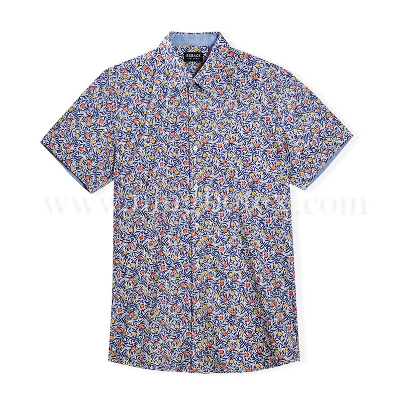 Mens SS Shirt Poly Print TW057