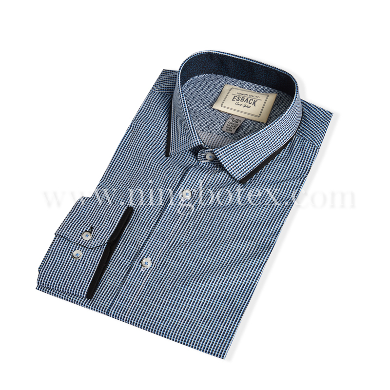 Mens LS Shirt Grid TW061