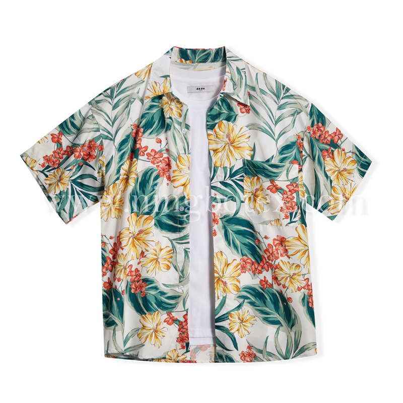 Mens SS Shirt Poly Print TW033