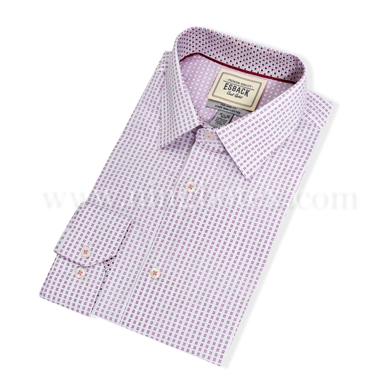 Mens LS Shirt Cotton Print TW067