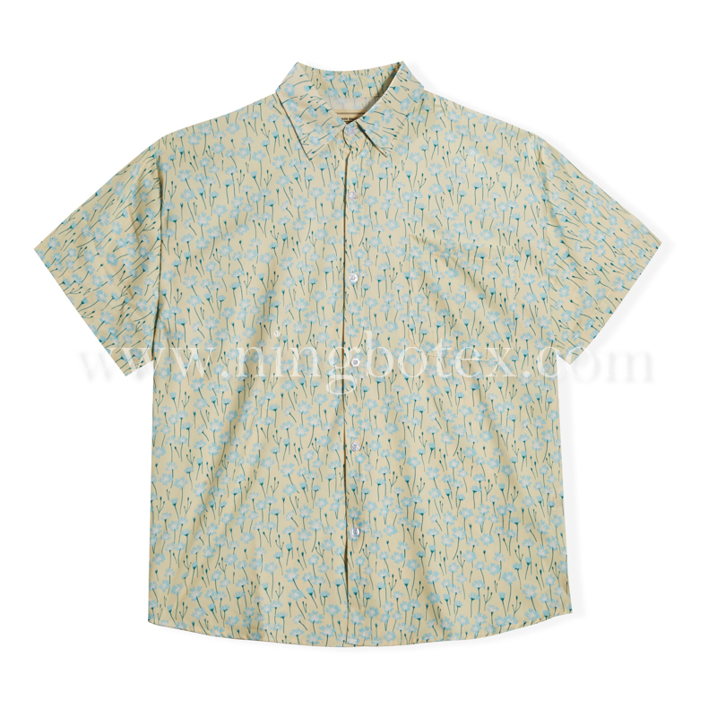 Mens SS Shirt Poly Print TW069