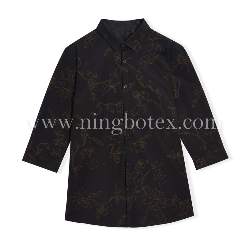 Mens 3/4 Sleeve Shirt Print TW054